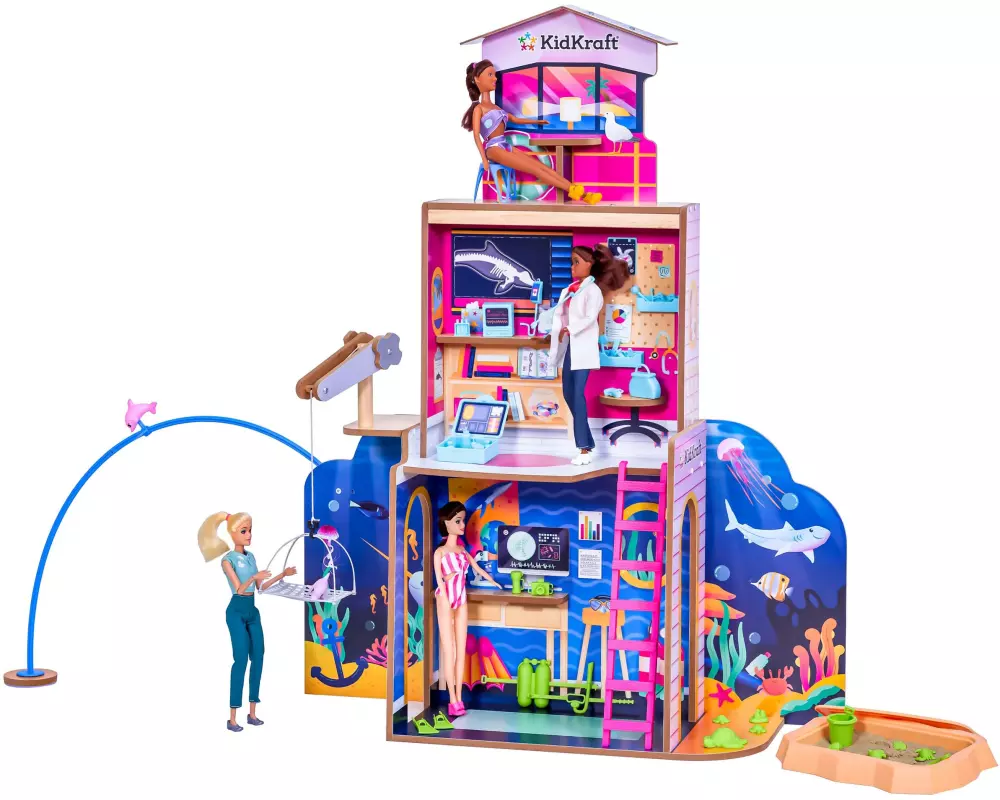 Kid Kraft Puppenhaus 2-in-1 Beach und Rescue Center
