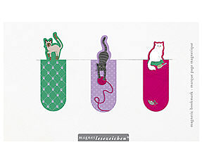 Magnetlesezeichen Katzen