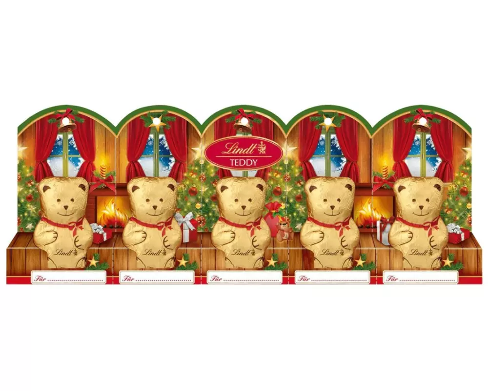 Lindt Schokolade Teddy Mini Milch Weihnachten 5 x 10 g