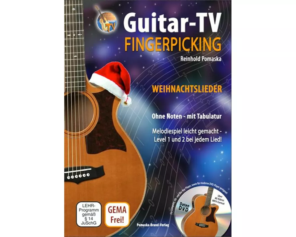 Guitar-TV: Fingerpicking - Weihnachtslieder (mit DVD)