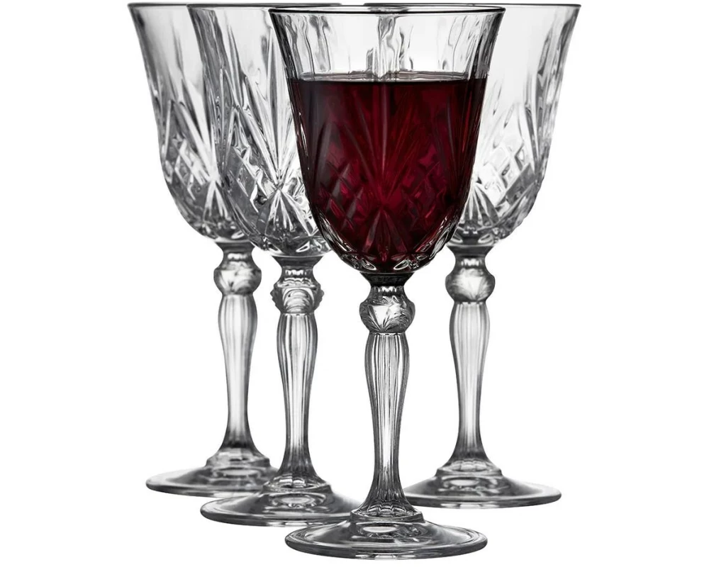 Lyngby Rotweinglas Melodia 270 ml, 4 Stück, Transparent