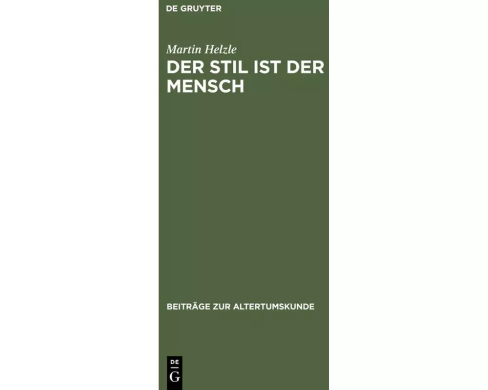 Der Stil ist der Mensch