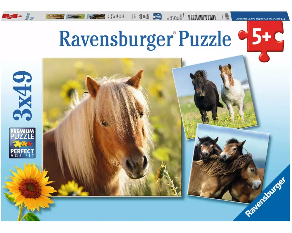 Ravensburger Puzzle Liebe Pferde 3 x 49 Teile