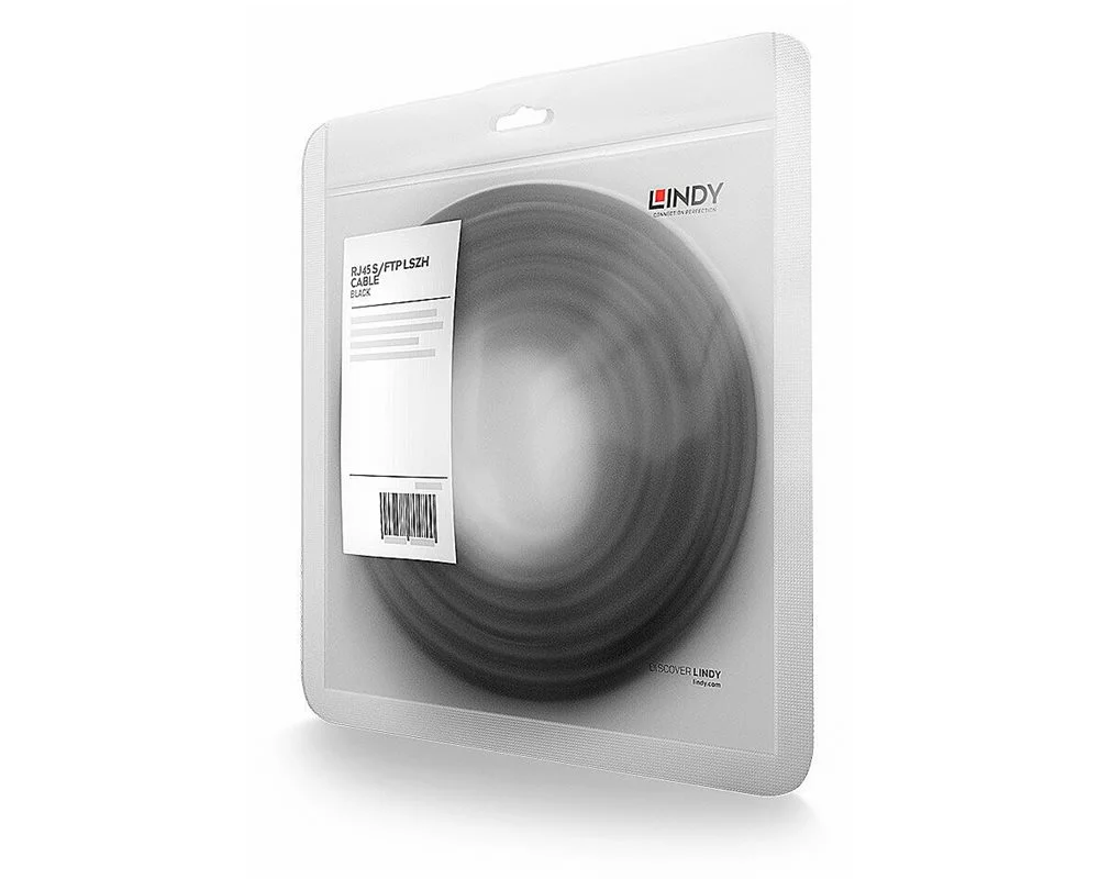 LINDY 3m S/FTP LSZH Cable, Black, 10pcs
