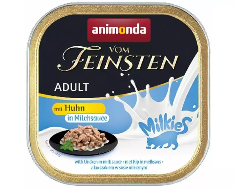 animonda Nassfutter Vom Feinsten Milkies Huhn in Milchsauce, 100 g