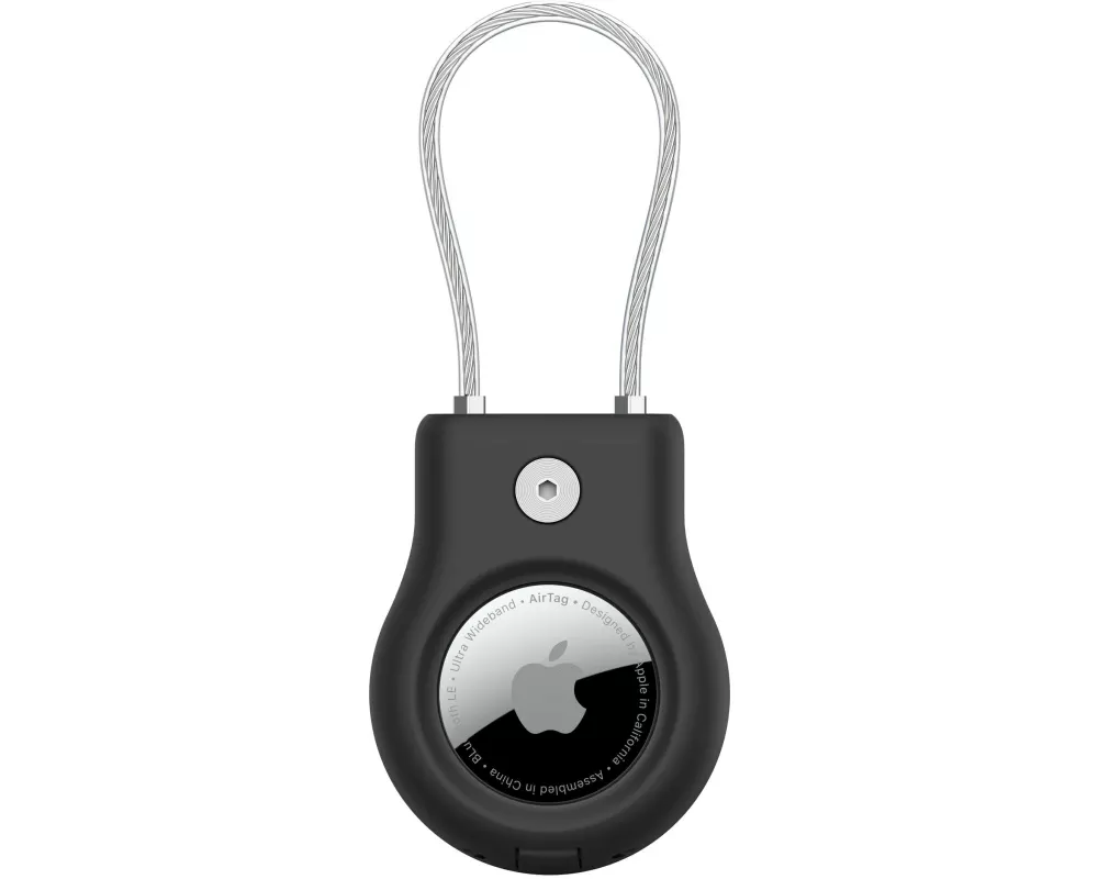 Belkin Secure Holder für Apple AirTag mit Drahtseil Schwarz