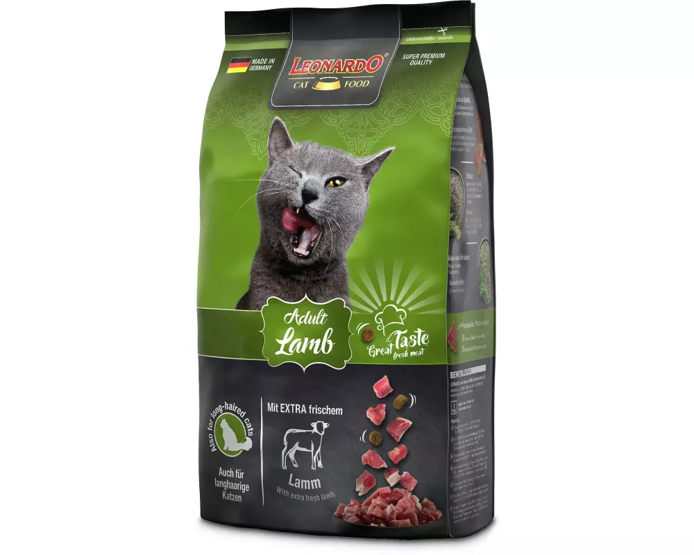 Leonardo Cat Food Trockenfutter Adult Lamm, 1.8 kg