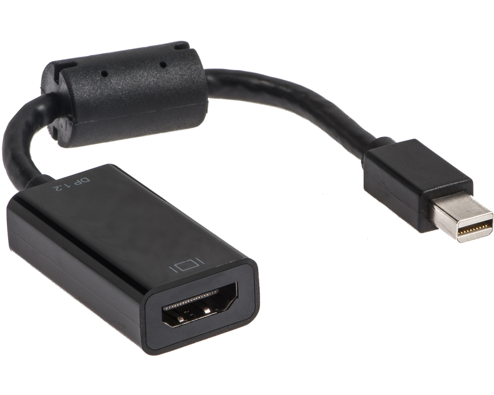 LINK2GO Adapter Mini Disp.-Port-HDMI AD4111BP male/female, 15cm