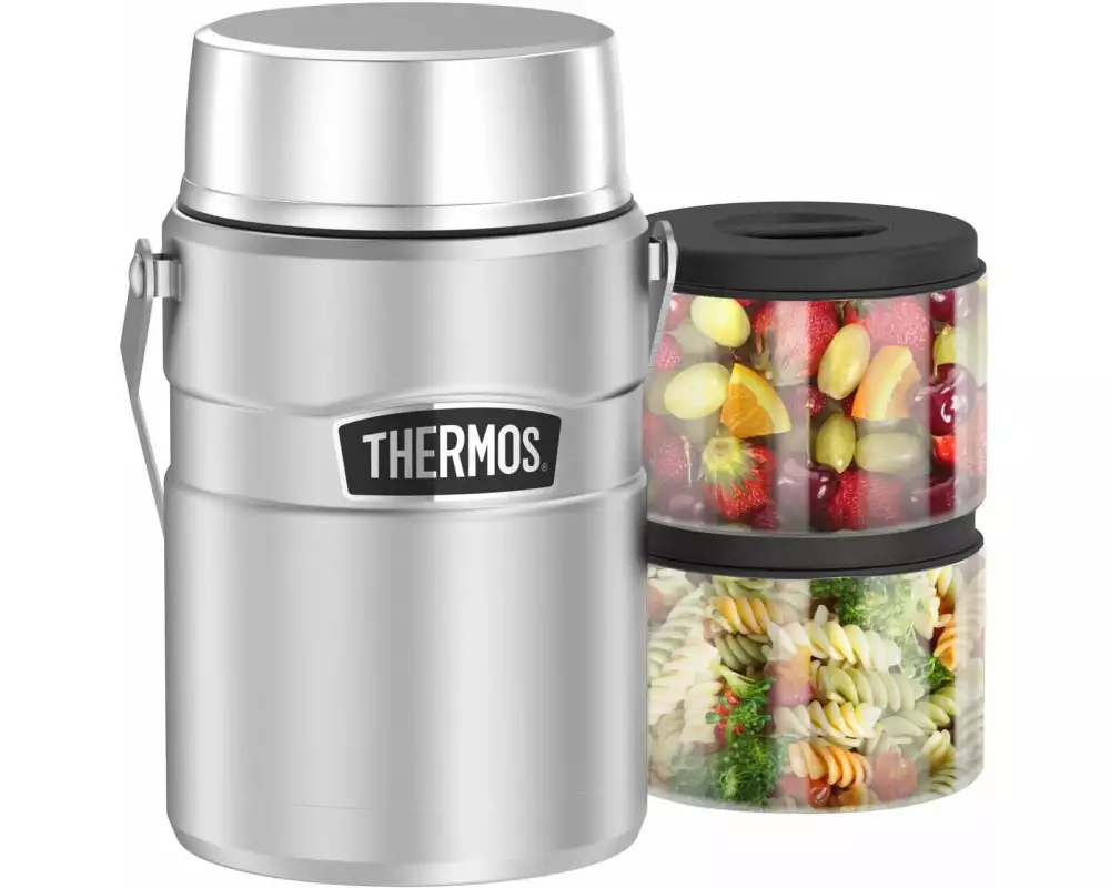Thermos Thermo-Foodbehälter Stainless King 1.2 Liter, Silber