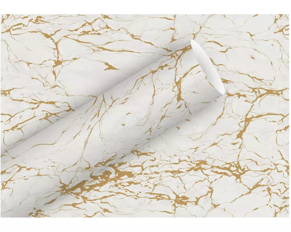 Braun + Company Geschenkpapier Marmor 2 m x 70 cm, Grau-Marmor