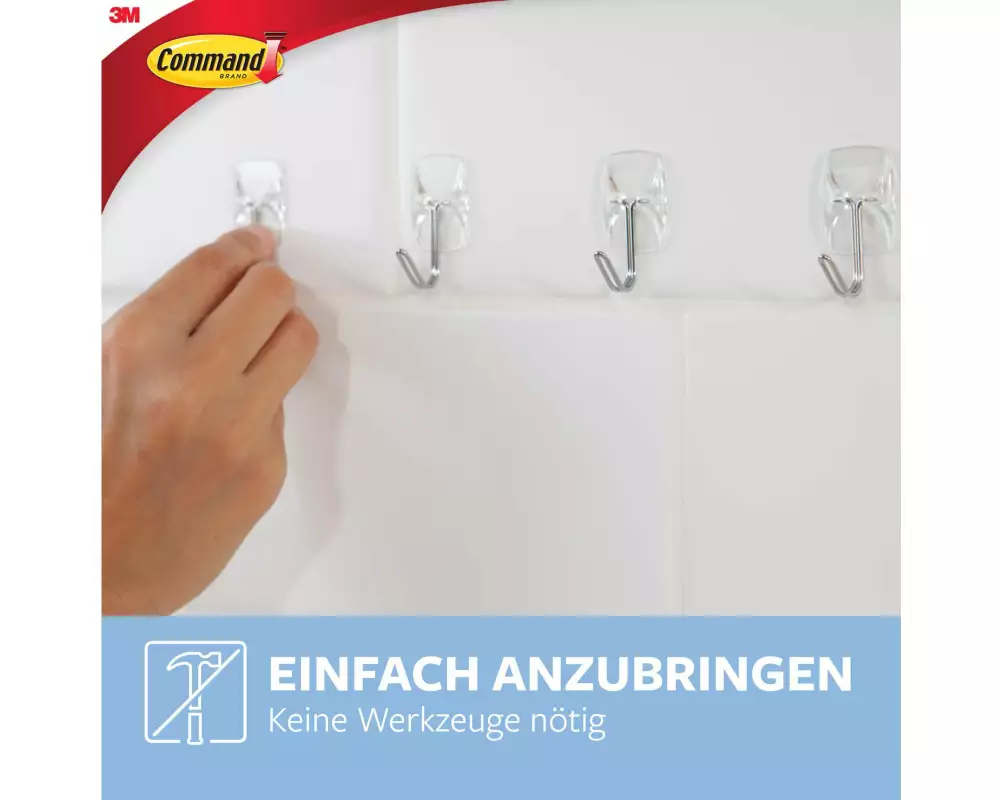 Command Klebehaken 0.225 kg, Transparent