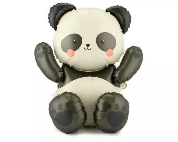 Partydeco PartyDeco Folienballon Panda Schwarz/Weiss