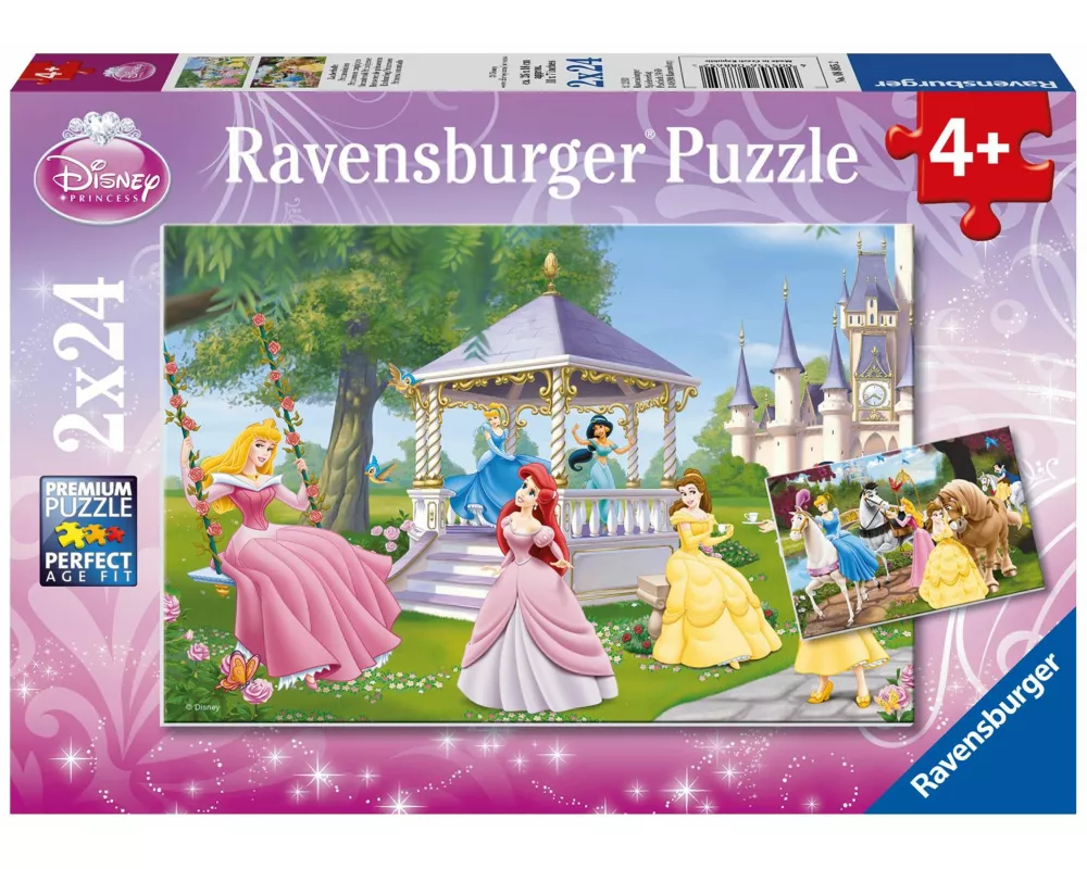 Kinderpuzzle 2x24 Teile - Disney Prinzessinnen - Zauberhafte Prinzessinnen