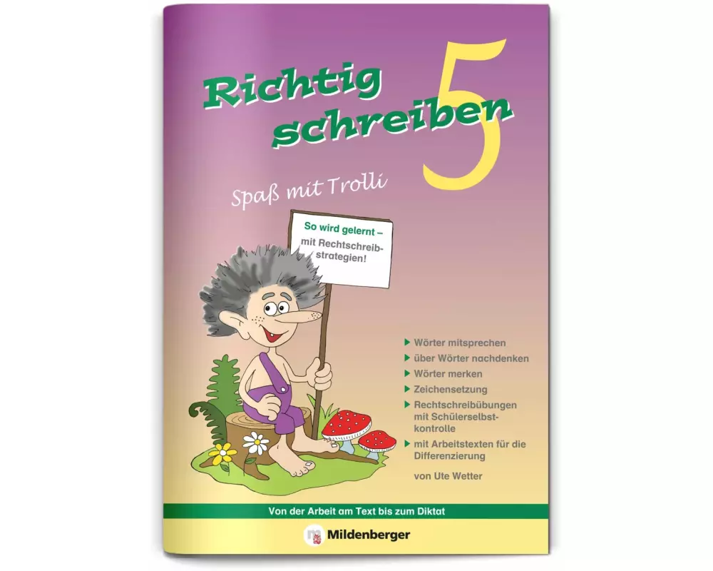 Richtig schreiben - Spaß mit Trolli, 5. Schuljahr, Druckschrift