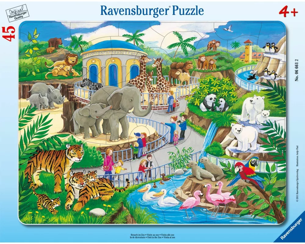 Kinderpuzzle 45 Teile - Besucher im Zoo