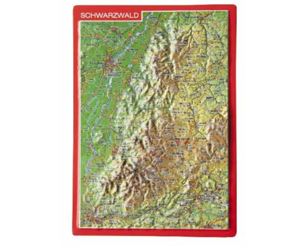 Reliefpostkarte Schwarzwald