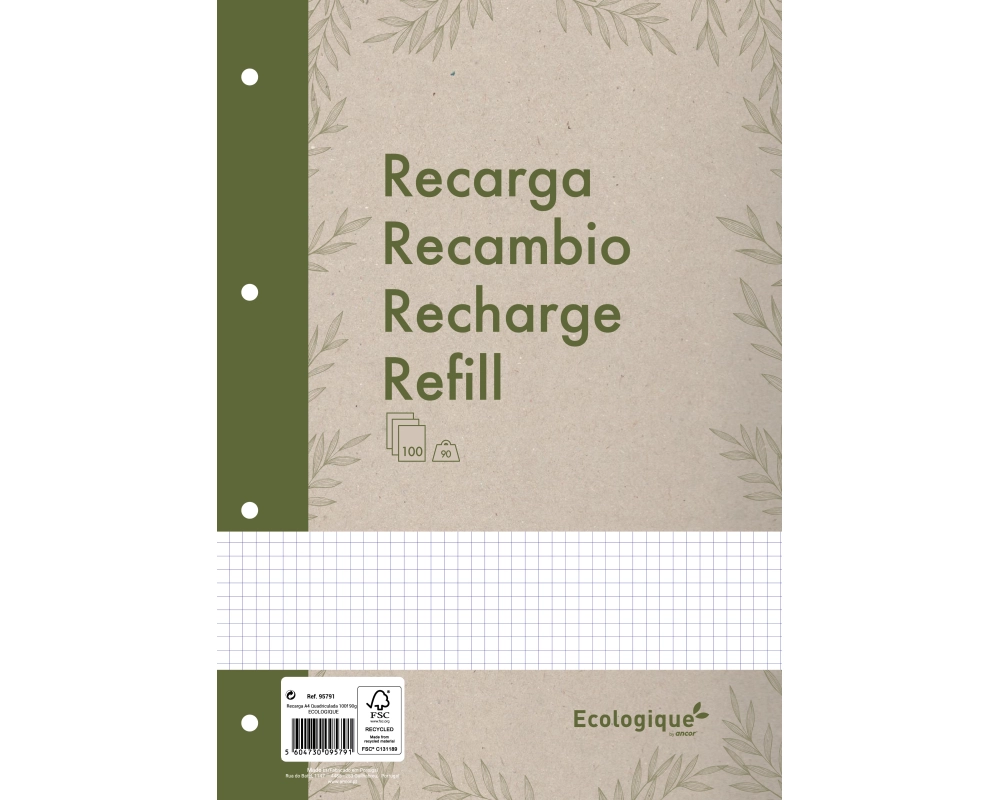 ANCOR Refill A4 ECOLOGIQUE 095791 5mm, 90g 100 Bl.