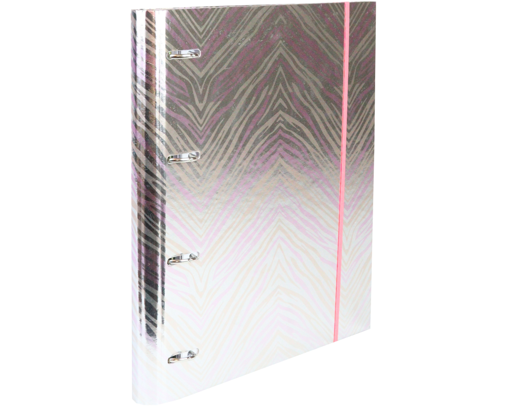 ANCOR Ringbuch Pink Zebra 112771 pink 4 Ring A4, Divid./Refill