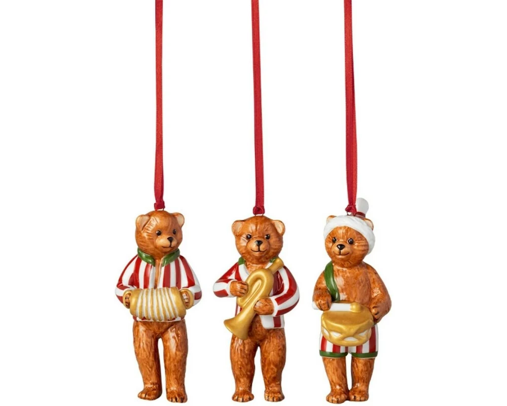 Villeroy & Boch Weihnachtkugeln Teddy Mehrfarbig