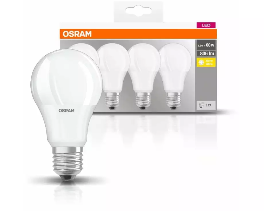 OSRAM Lampe Base Retro, 8.5W, E27 Warmweiss (WW)