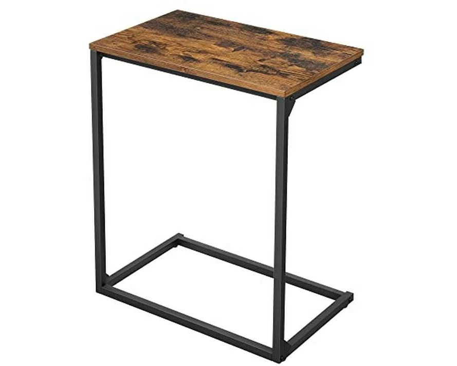 VASAGLE Beistelltisch 55 x 35 x 66 cm, Braun/Schwarz