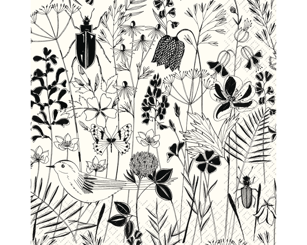 STEWO Serviette Fiella 2572531270 schwarz 33x33cm