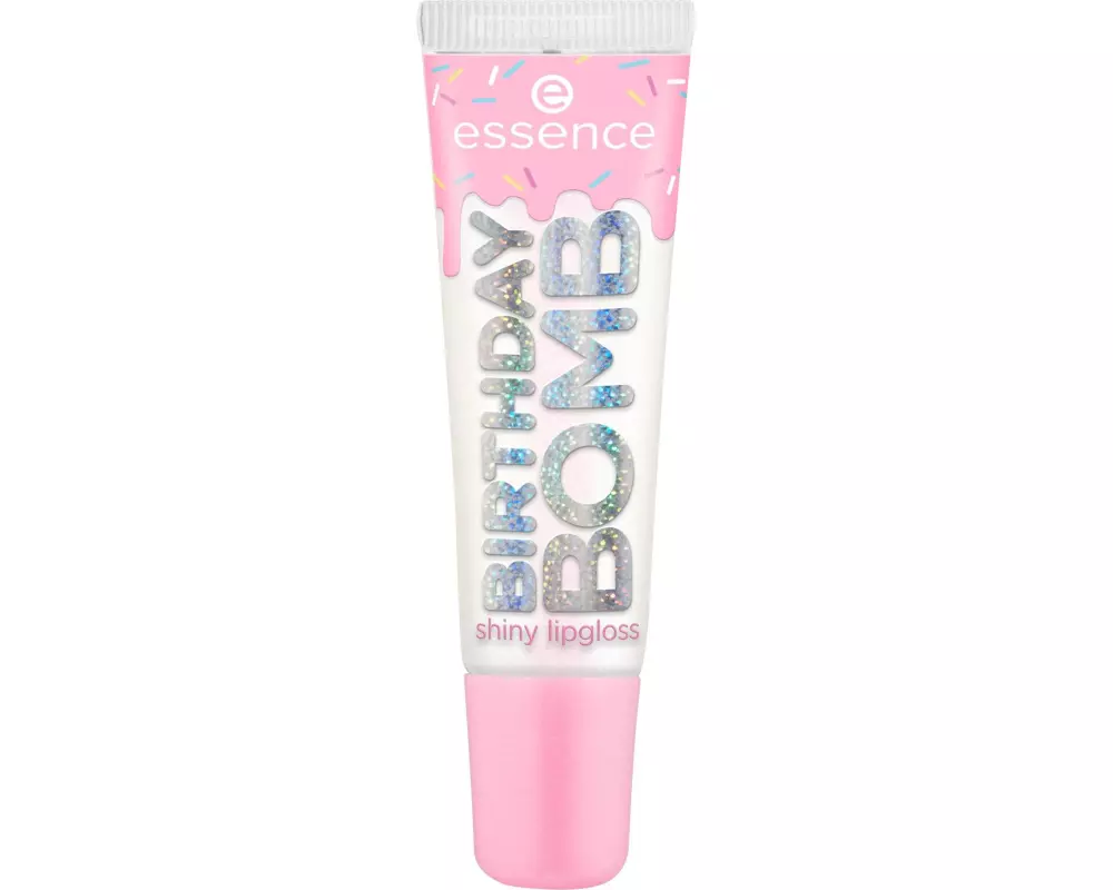 essence Lip Booster Birthday Bomb shiny lipgloss 01 rose