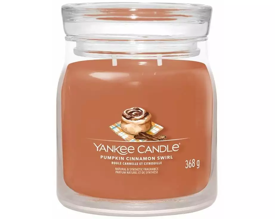 Yankee Candle Signature Duftkerze Pumpkin Cinnamon Swirl Signature Medium Jar