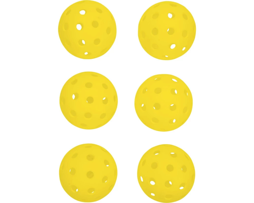 FTM Pickleball Outdoor, 6 Stück, Gelb
