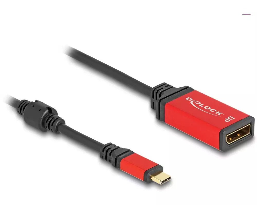Delock Verlängerungskabel 8K 30Hz USB Type-C - DisplayPort, 0.2 m
