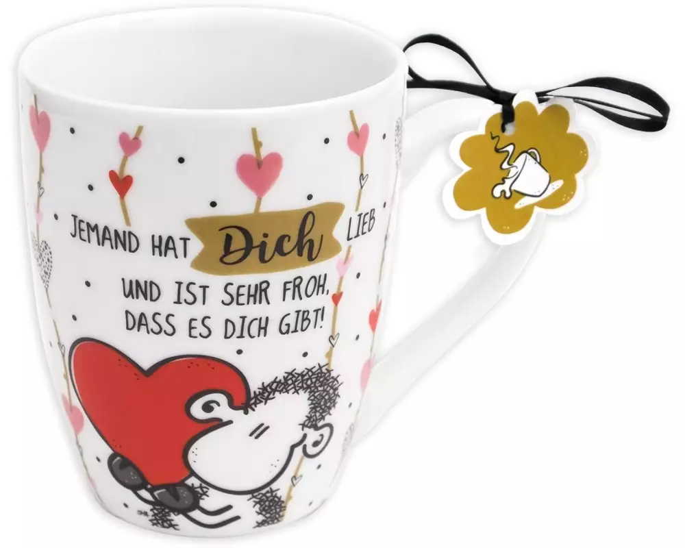 Sheepworld Universaltasse Jemand hat Dich lieb 300 ml, 1 Stück, Weiss
