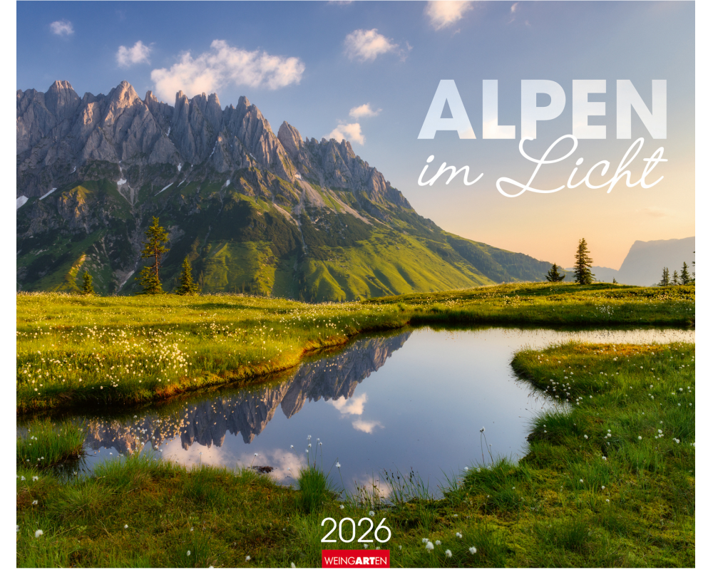 WEINGARTEN Bildkalender 2026 3312192+26 Alpen im Licht DE 55x46cm