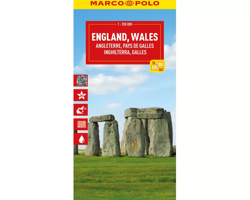 MARCO POLO Reisekarte England, Wales (2-Karten-Set) 1:350.000