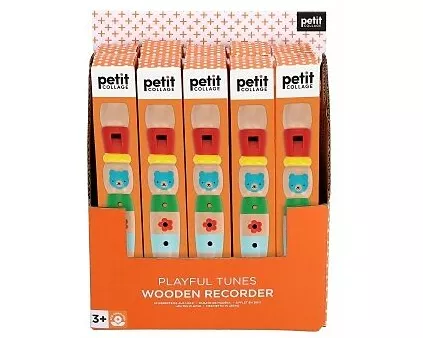Playful Tunes Wooden Recorder CDU of 10