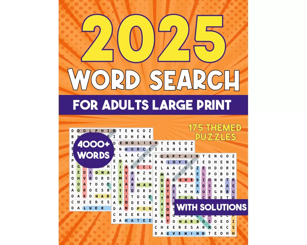 2025 Word Search for Adults Large Print 4000+ Words