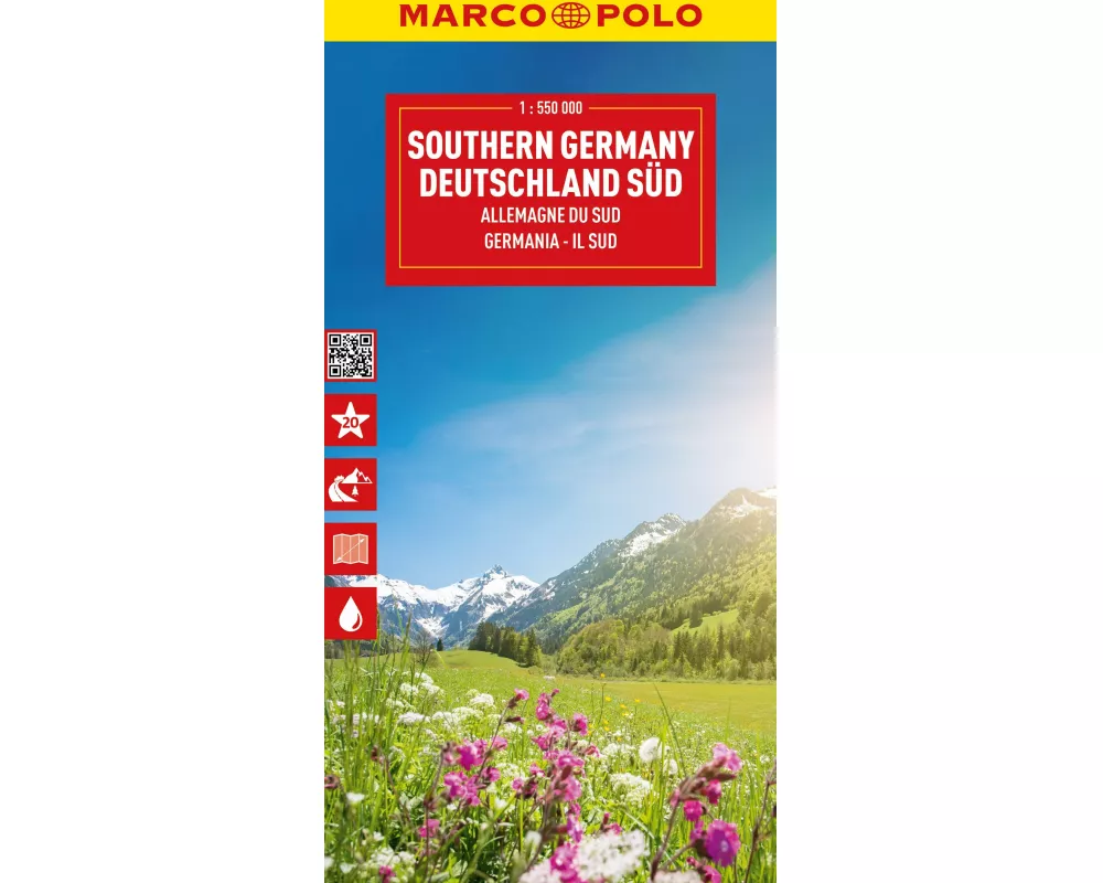 MARCO POLO Reisekarte Deutschland Süd 1:550.000