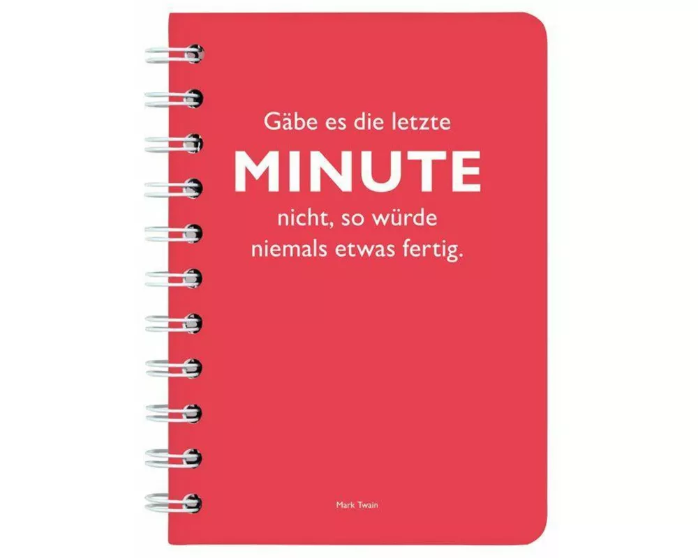Ringbuch A6 Twain Minute rot
