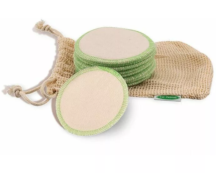 Wiederverwendbare Wattepads mit Wäschebeutel, 10er Set