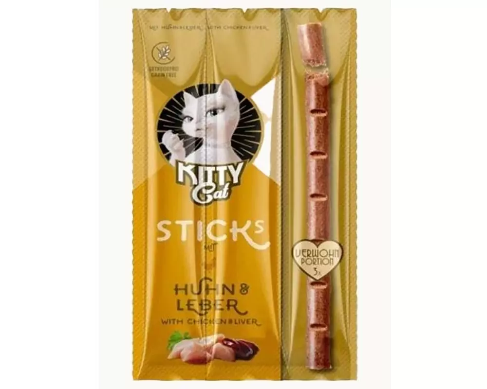 KITTY Cat Katzen-Snack KittyCat Stick Huhn, Leber 15 g