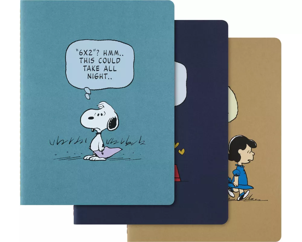 Moleskine Peanuts Cahier (3er-Set), XL, Kartoneinband, liniert, verschiedene Farben