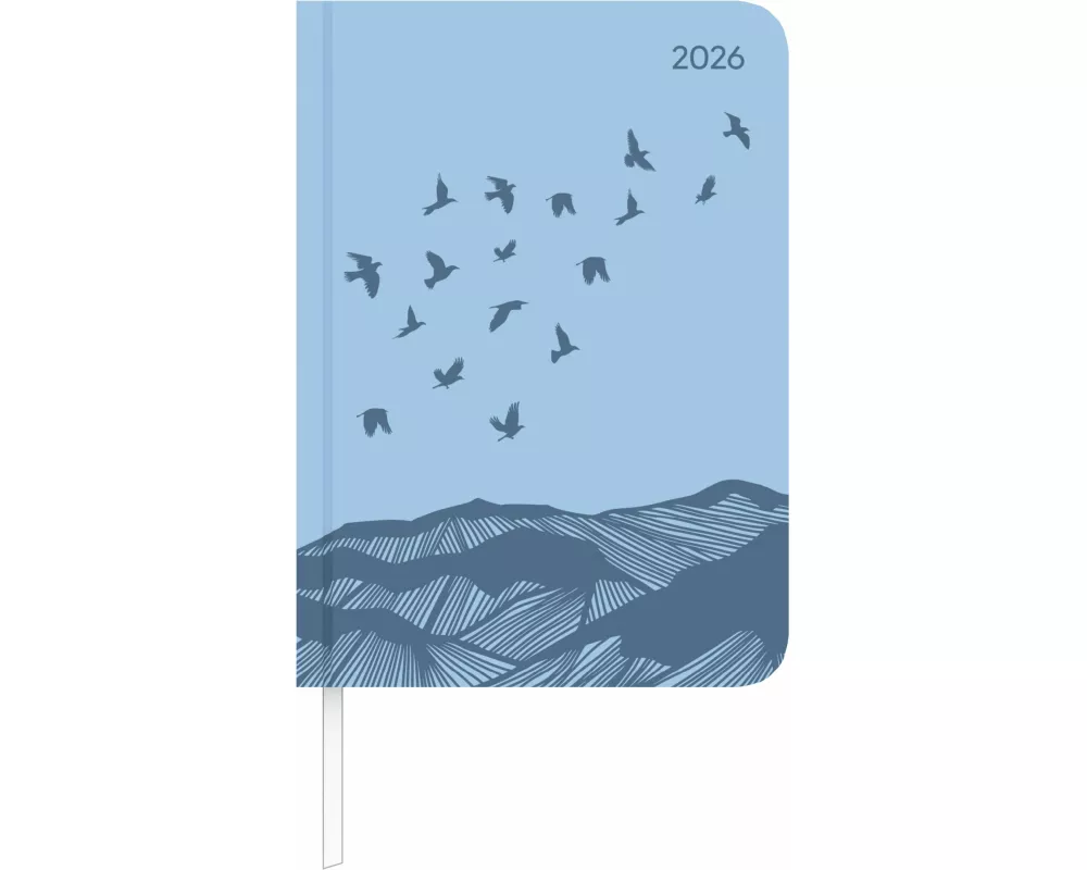 Alpha Edition - Lady Journal Deluxe Sky 2026 – Taschenkalender A6 (11×15 cm) – Weekly – 128 Seiten – eleganter Terminplaner im Tucson-Einband mit Moti