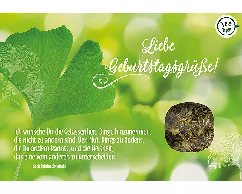 Liebe Geburtstagsgrüße! Ich wünsche Dir die Gelassenheit