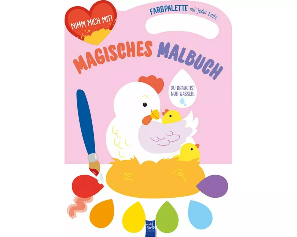 Magisches Malbuch - Cover rosa (Huhn)