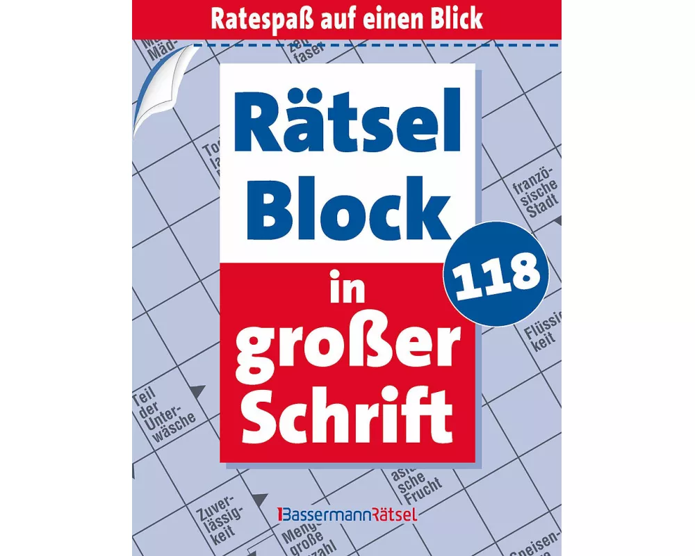 Rätselblock in großer Schrift 118 (5 Exemplare à 2,99 €)