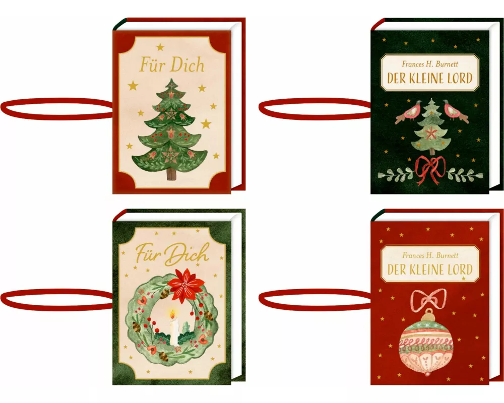 Anhänger-Bücher - Frohe Weihnachten