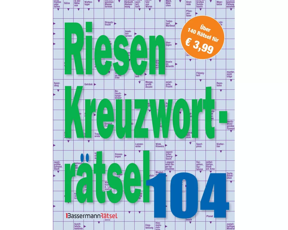Riesen-Kreuzworträtsel 104 (5 Exemplare à 3,99 €)
