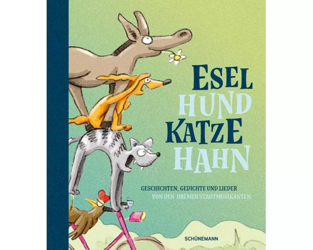 Esel, Hund, Katze, Hahn
