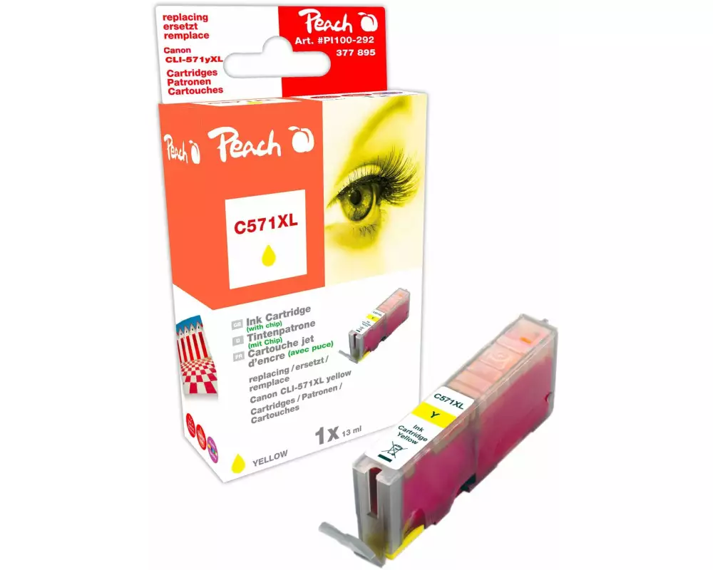 Peach Tinte Canon CLI-571XLY Yellow