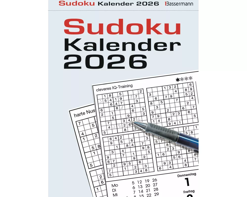 Sudokukalender 2026. Der beliebte Abreißkalender mit 800 Zahlenrätseln