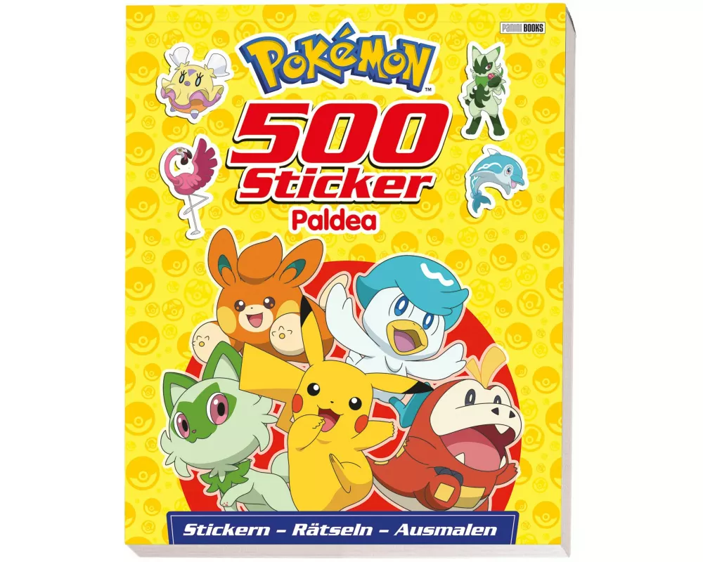 Pokémon: 500 Sticker Paldea - Stickern - Rätseln - Ausmalen